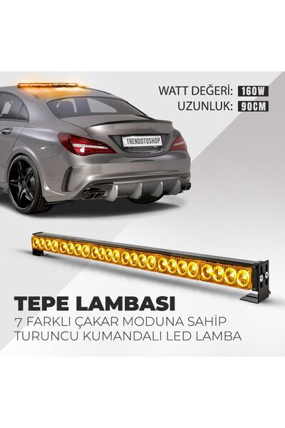 Carlifestyle Tepe Led Bar Off Road 12-24v 88cm Sarı-sarı Metal Gövde