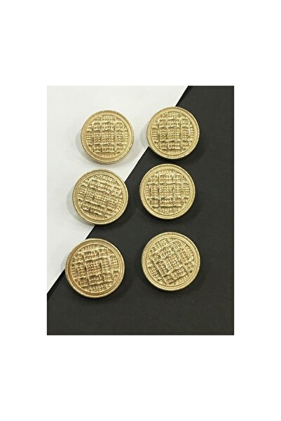 Zedhobi 1.5 Mm (1.5 Cm) 6 Adet Küçük Boy Hasır Desenli Gold Renk Trençkot Ve ...