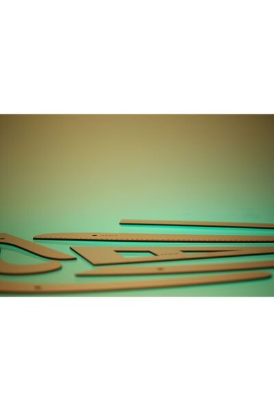 Anka Ajans 7’li Ahşap 4 Mm Kalın Riga Takımı - Riga Cetveli - Riga Seti