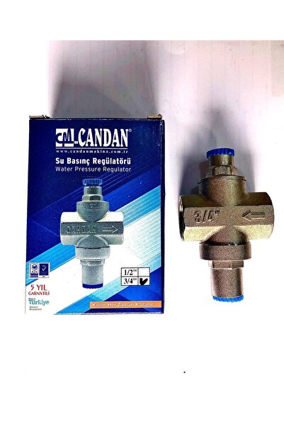 Candan 3/4 Su Basınç Regülatörü Basınç Düşürücü (Rekorsuz) (iç dişli x iç diş...