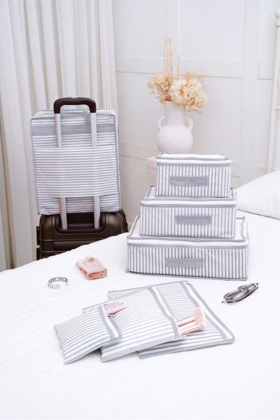 Serstil Grey Rope Travel Set - Suitcase and Shoe Organizer