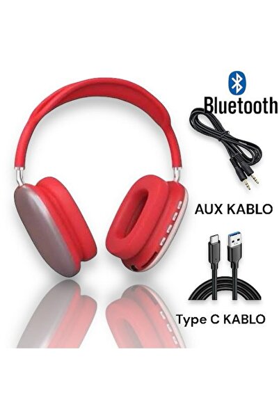 Mmctech P9 Air Pro Max Kablosuz 5.0 Mikrofonlu Sd Kart Girişli Aux Kablolu Bl...