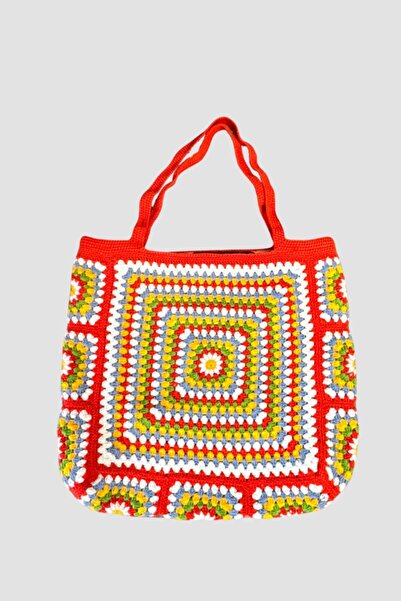 Uretti Gülnur 2184 - Кольорова бавовняна сумка з квітковим візерунком