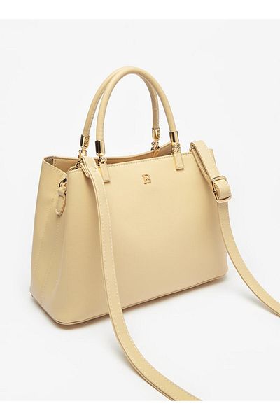 Flora Bella by Shoexpress Solid Tote Bag with Handles and Detachable Strap