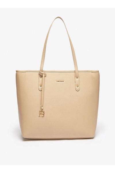 Flora Bella by Shoexpress Flora Bella Solid Tote Bag with Double Handles and Zip Closure