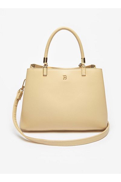 Flora Bella by Shoexpress Solid Tote Bag with Handles and Detachable Strap