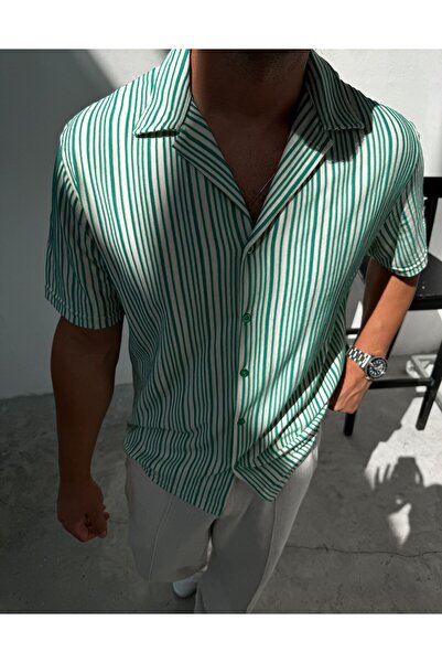 King Brothers Ανδρικό πουκάμισο - κοντό μανίκι, κανονική πλήρης εφαρμογή