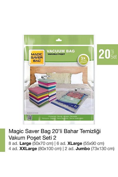 Magic Saver Bag Set of 20 Spring Cleaning Vacuum Bags 2