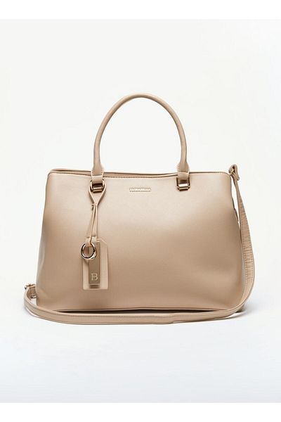 Flora Bella by Shoexpress Flora Bella Solid Tote Bag with Double Handle and Zip Closure