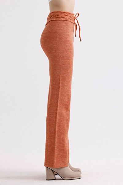 MD trend High Waist Lace-Up Women's Knitwear Trousers