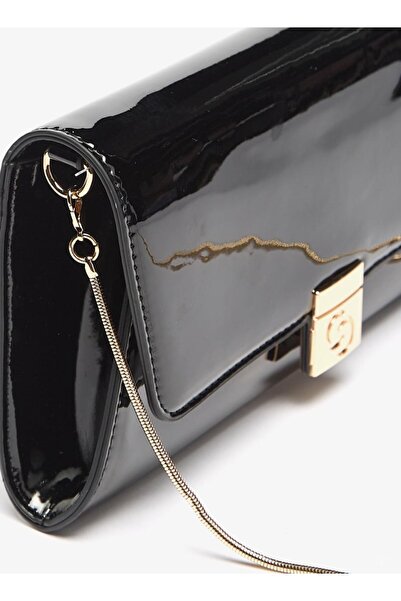 Celeste Solid Crossbody Bag with Magnetic Closure and Chain Strap - W 5 x H 14 x D 26.5 cm