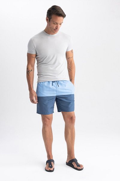 DEFACTO FİT Pantaloni scurți de baie cu potrivire obișnuită peste genunchi