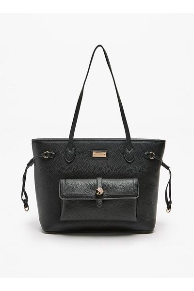 Celeste Textured Tote Bag with Zip Closure and Top Handle