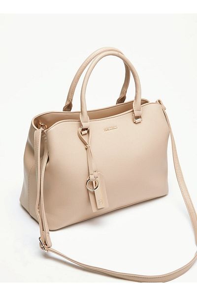 Flora Bella by Shoexpress Flora Bella Solid Tote Bag with Double Handle and Zip Closure
