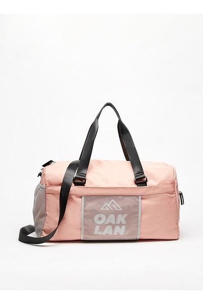 Oaklan by Shoexpress Logo Print Duffel Bag with Adjustable Strap and Zip Closure
