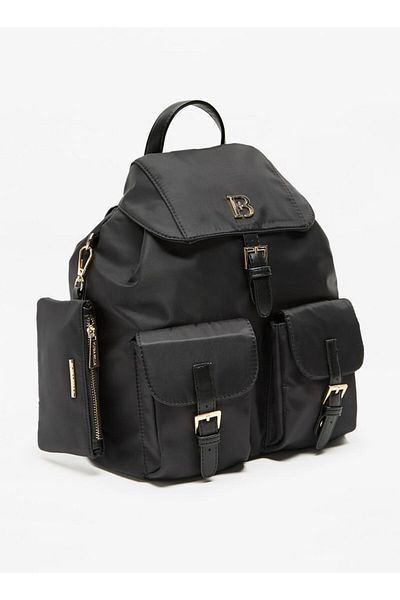 Flora Bella by Shoexpress Flora Bella Solid Backpack with Adjustable Straps and Detachable Pouch