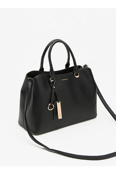 Flora Bella by Shoexpress Flora Bella Solid Tote Bag with Double Handle and Zip Closure