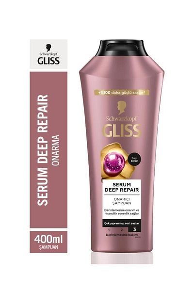Gliss Serum Deep Repair - 400 Ml Repairing Hair Shampoo and 200 Ml Leave-in Conditioner
