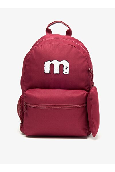 Missy Logo Detail Backpack with Adjustable Straps and Zip Closure - W 15 x H ...