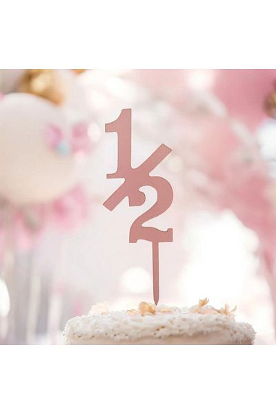damlakidsmoda Pink Wooden Cake Decoration - Henna under Half Age