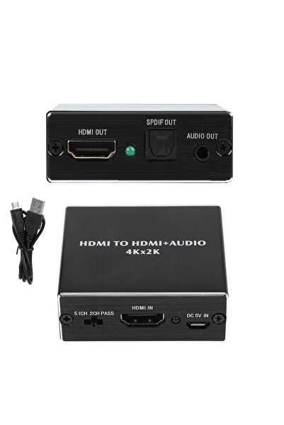boblov HDMI Ses Ayırıcı 4K*2K HDMI'dan Optik Spdif Toslink HDMI 3,5 mm Ses Dö...