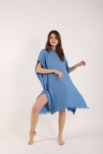 HİLAL COLLECTİON Βισκόζη Bamboo Poncho 1 Τεμάχιο Μονόχρωμο Pareo