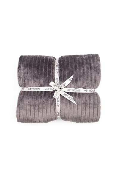 MEYHOME Wellsoft 150X200 Anthracite Corded Tv Blanket - Sofa Shawl
