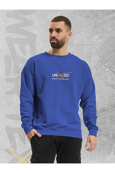 WEARTEX Unisex Oversize Sweatshirt - Crew Neck, Unlimited Printed Hoodie