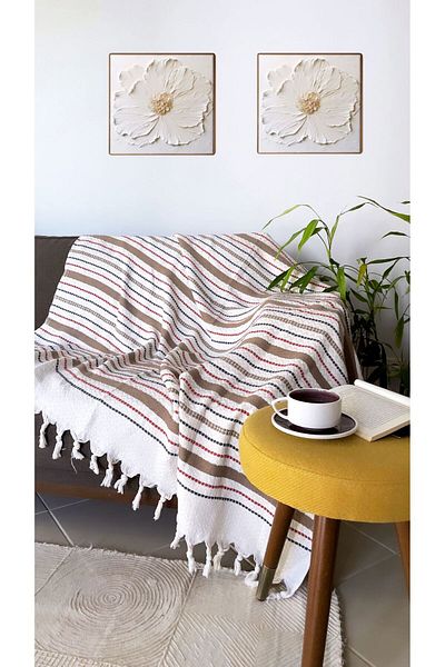 Lamassi 130X150Cm 100% Cotton Tv Blanket - Throw