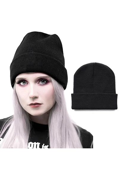 Köstebek Plain Black Beret
