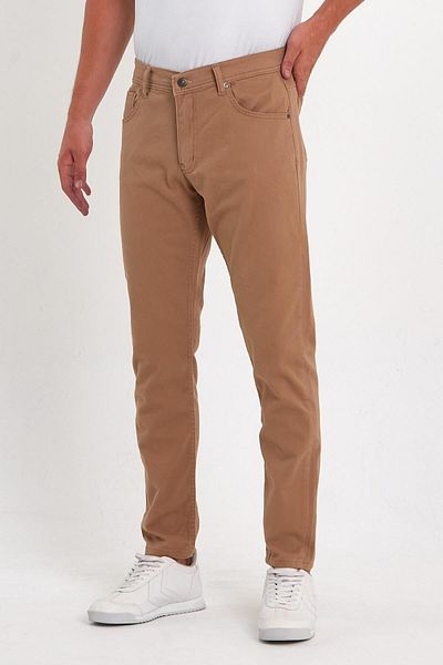 DAMGA JEANS Ανδρικό κλασικό παντελόνι Camel 5 Pocket - Σχολική και καθημερινή χρήση