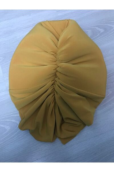 NpyBone Tekstil Dolgulu Hardal Drape Dış Bone