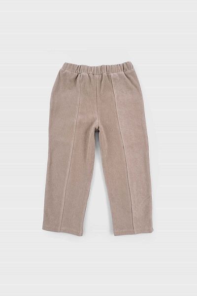 Little Gusto Kids Velvet Trousers Brown