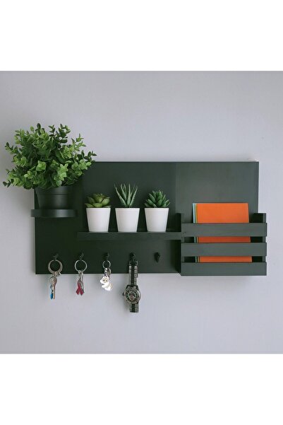 Eblo Home 58 cm Siyah Kara Tahta Antre Askılık Anahtarlık