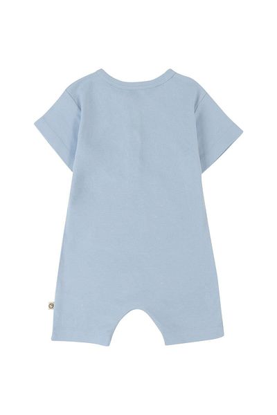Little Gusto Bamboo Short Sleeve Baby Shorts Jumpsuit Blue