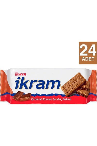 Ülker Ikram Cream Biscuit Chocolate 84 Gr Set of 24