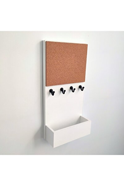 Eblo Home 20 Cm Beyaz Mantar Pano Antre Askılık Anahtarlık