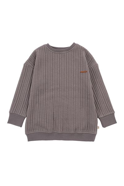 Little Gusto Oversize Quilted Sweat Kids Gray