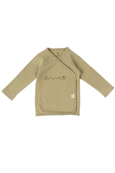 Little Gusto Khaki Organic Cotton - Be Yourself Printed Outer Bodysuit Newborn