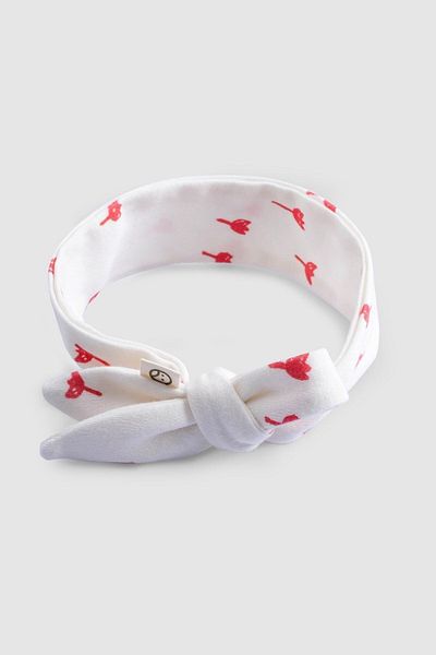 Little Gusto Red Organic Cotton Hair Band