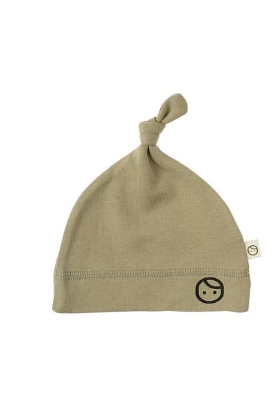 Little Gusto Knotted Hat Newborn Khaki Organic Cotton