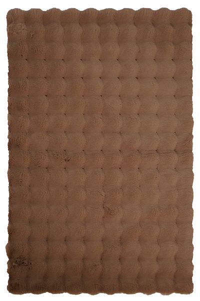 Prizma Non-Slip Bubble Single Bath Rug and Mat - Brown (75X110Cm)