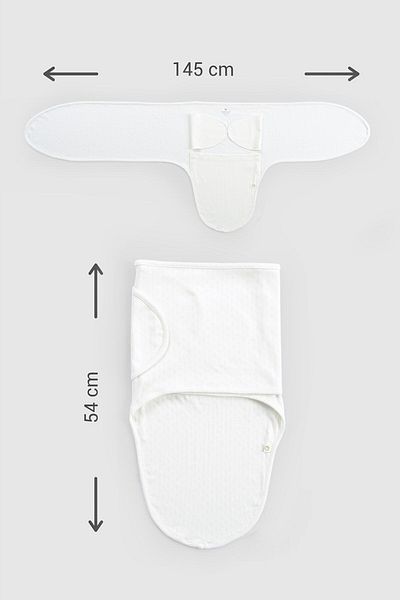 Little Gusto Ecru Colored Organic Cotton Pointel Newborn Swaddle Overalls