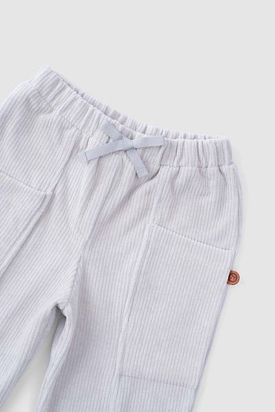 Little Gusto Corduroy Baby Trousers Gray