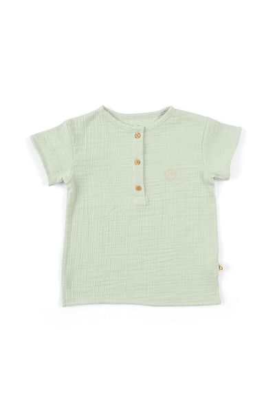 Little Gusto Muslin Kids T-Shirt Green Organic Cotton
