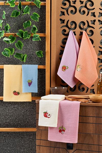 Casnack Set 6 prosoape de bucatarie fructe 40x60