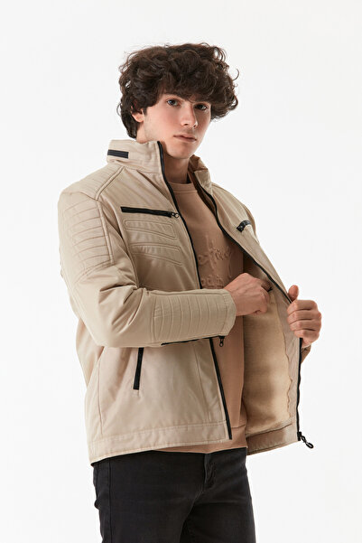 Fulla Moda Παλτό με διπλή τσέπη με φερμουάρ