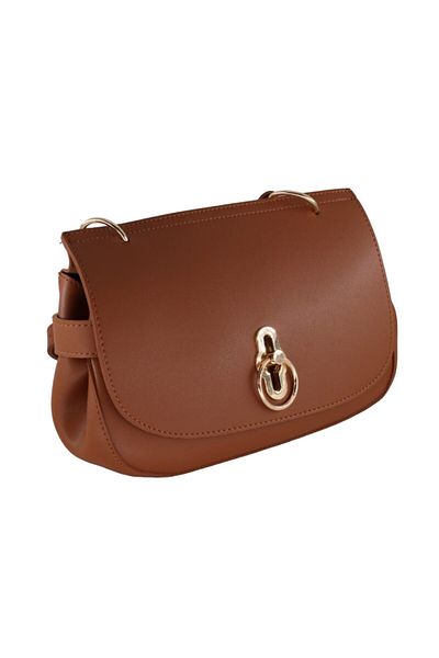 HFKY Geantă de umăr pentru femei cu curea și blocare frontală - Geantă Crossbody