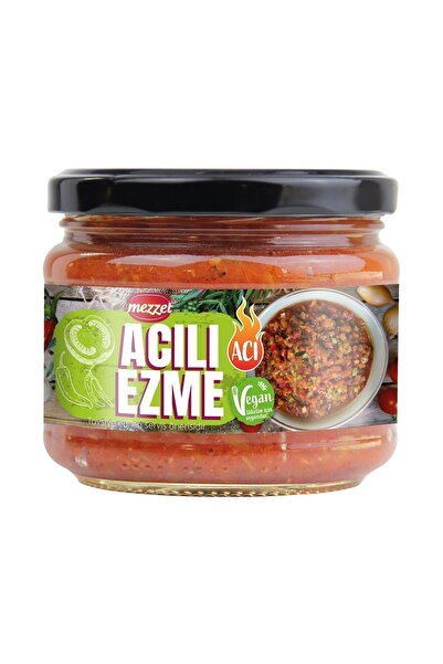 Mezzet Acılı Ezme 300 g - %60 Domates Oranlı Jalapenolu Vegan Meze