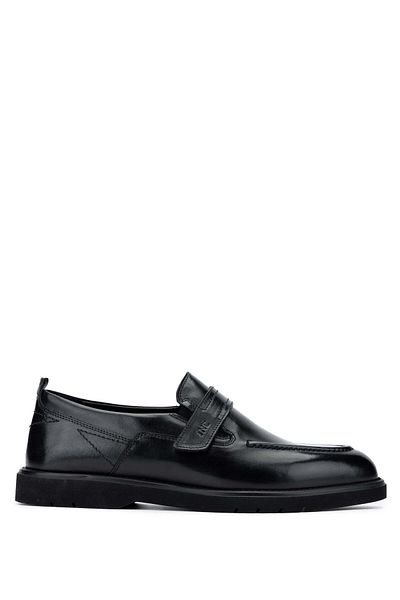 Tamer Tanca Genuine Leather Black Men's Casual Shoes